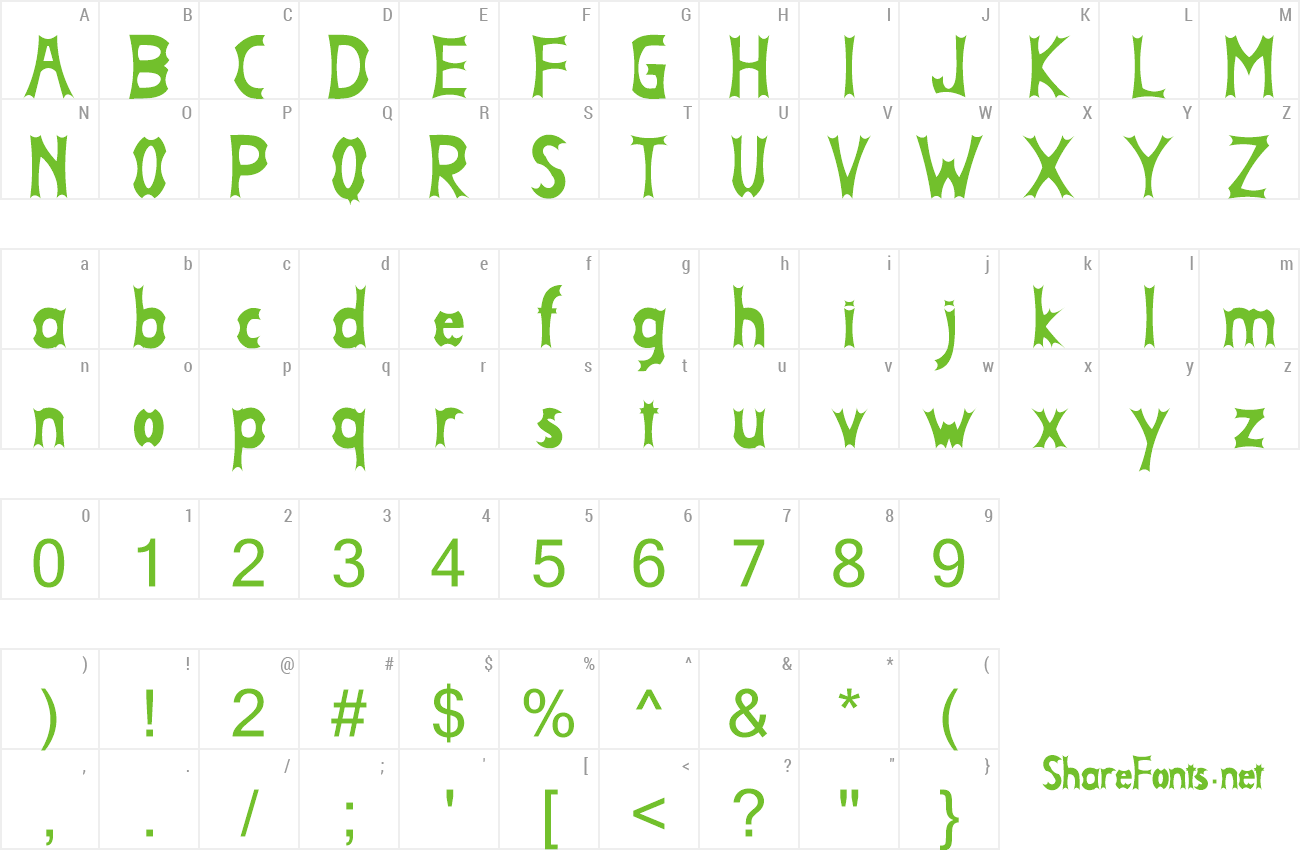 Font Ghost Demon preview